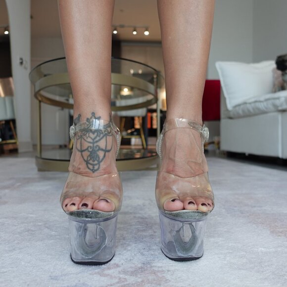 Clear TipJar Stripper Platform Heels - Picture 11 of 11